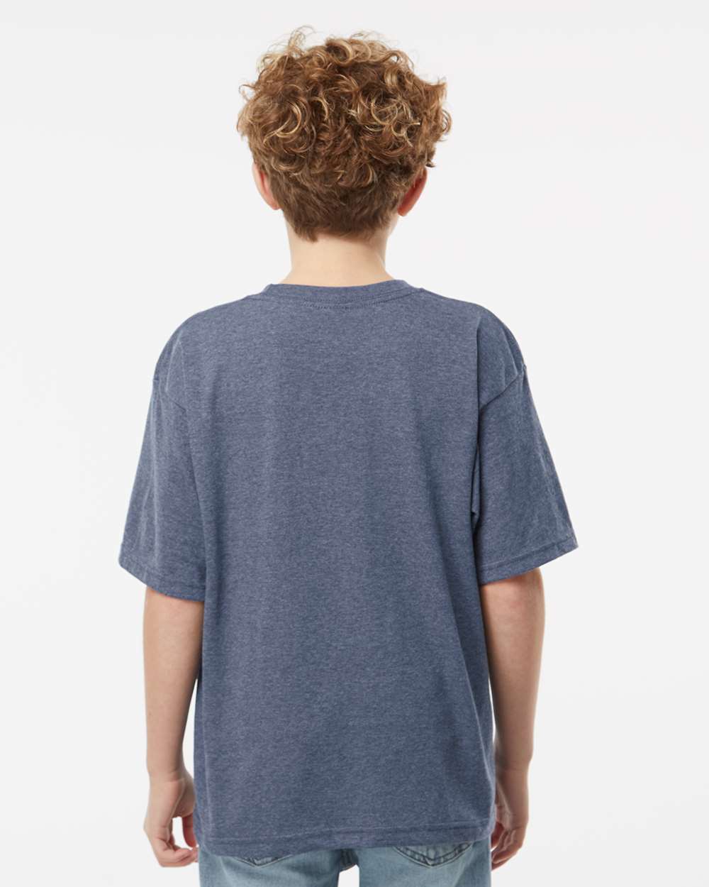 M&O Youth Gold Soft Touch T-Shirt - 4850 - 4850M Heather Navy