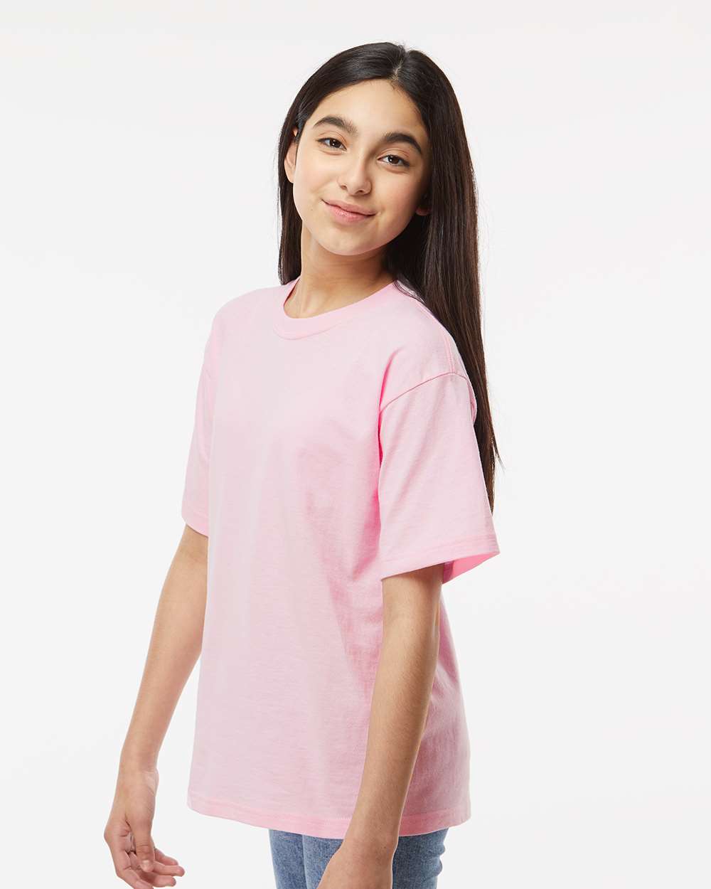 M&O Youth Gold Soft Touch T-Shirt - 4850 - 4850M Light Pink