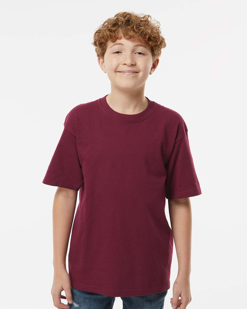 M&O Youth Gold Soft Touch T-Shirt - 4850 - 4850M Maroon