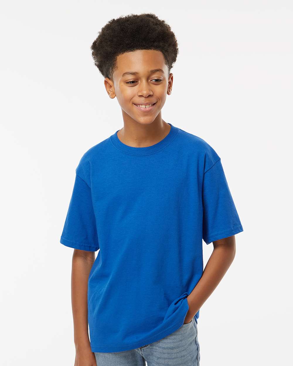 M&O Youth Gold Soft Touch T-Shirt - 4850 - 4850M Royal