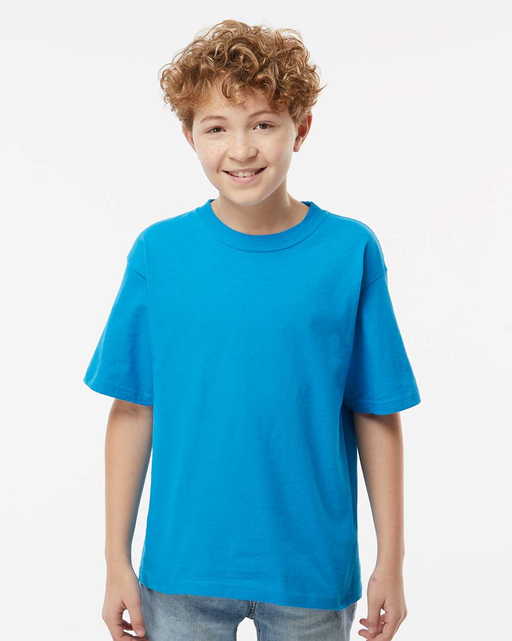 M&O Youth Gold Soft Touch T-Shirt - 4850 - 4850M Sapphire