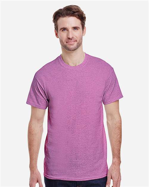 Gildan Unisex Heavy Cotton™ T-Shirt - 5000 Heather Radiant Orchid