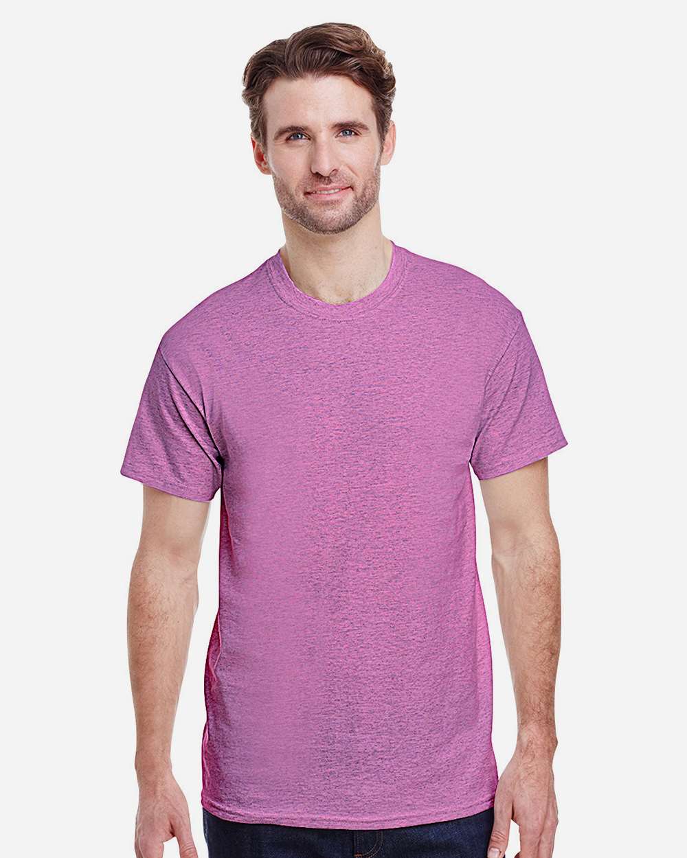 Gildan Unisex Heavy Cotton™ T-Shirt - 5000 Heather Radiant Orchid