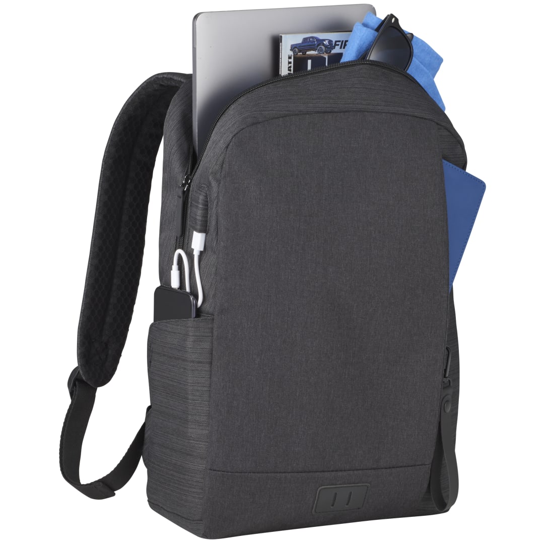 NBN Whitby Slim 15&quot; Computer Backpack w/ USB Port - 3950-01 Gray