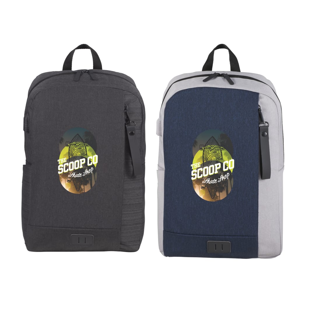 NBN Whitby Slim 15&quot; Computer Backpack w/ USB Port - 3950-01 Gray