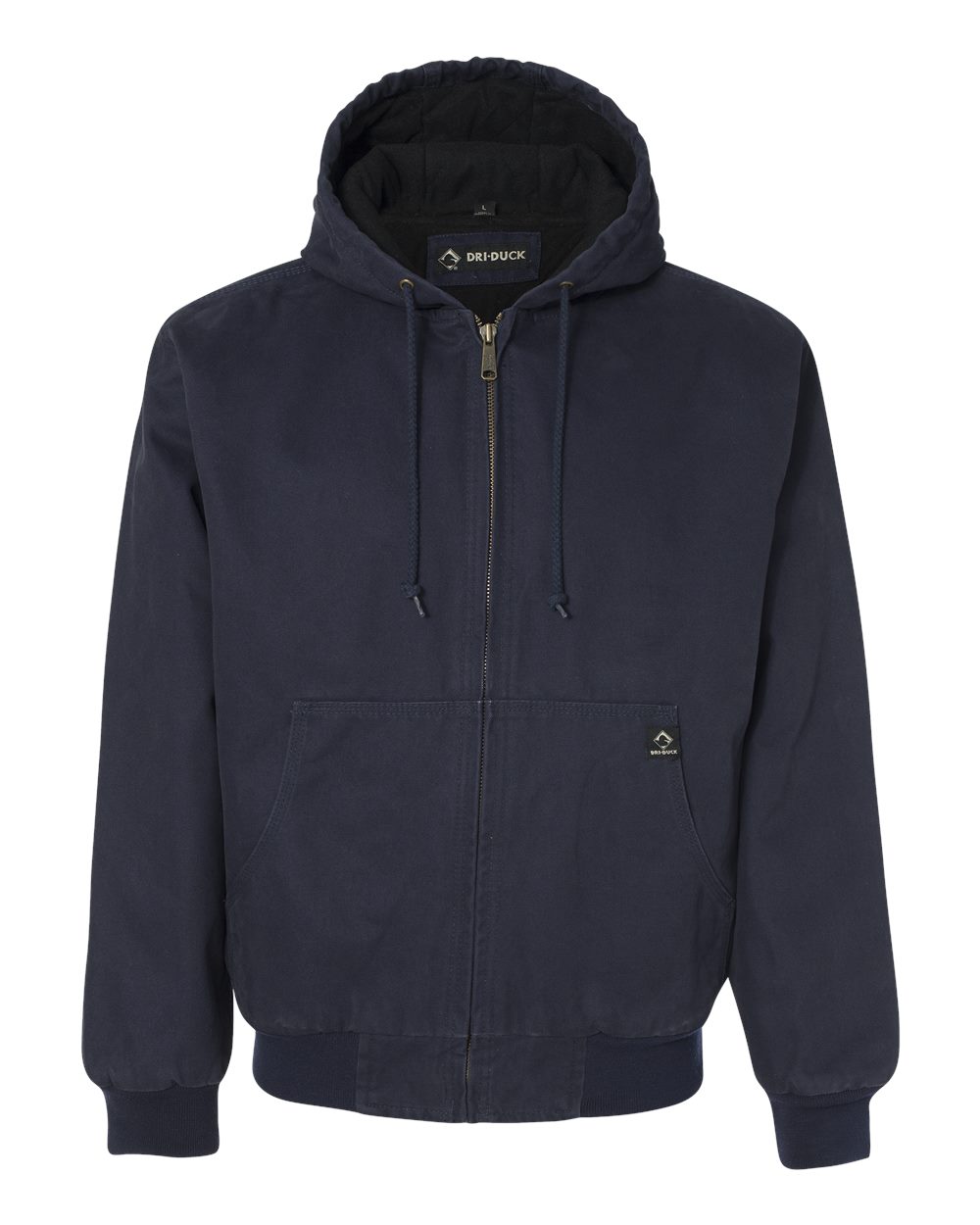 DRI DUCK Men's Cheyenne Boulder Cloth™ Hooded Jacket with Tricot Quilt Lining - 5020 Navy