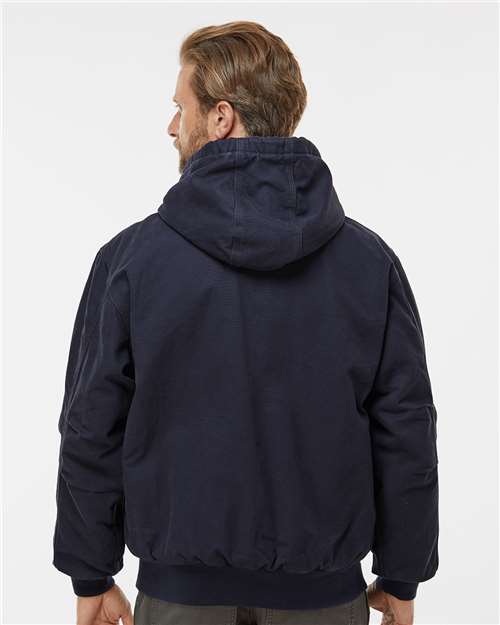 DRI DUCK Men's Cheyenne Boulder Cloth™ Hooded Jacket with Tricot Quilt Lining - 5020 Navy