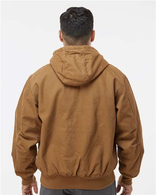 DRI DUCK Men's Cheyenne Boulder Cloth™ Hooded Jacket with Tricot Quilt Lining - 5020 Saddle