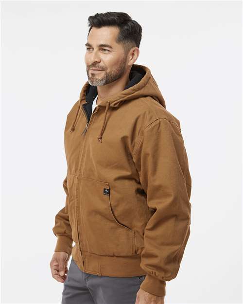 DRI DUCK Men's Cheyenne Boulder Cloth™ Hooded Jacket with Tricot Quilt Lining - 5020 Saddle