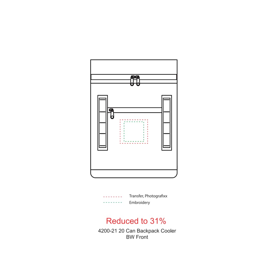 20 Can Backpack Cooler - 4200-21 Black