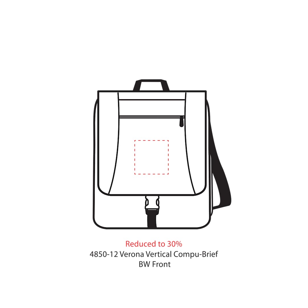 Verona Vertical 15&quot; Computer Briefcase - 4850-12 Black