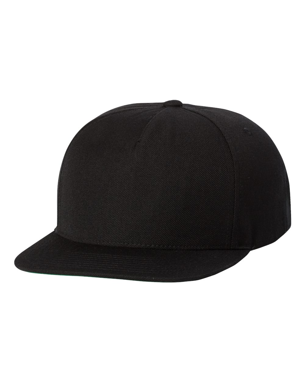 YP Classics Premium Five-Panel Snapback Cap - 5089M Black