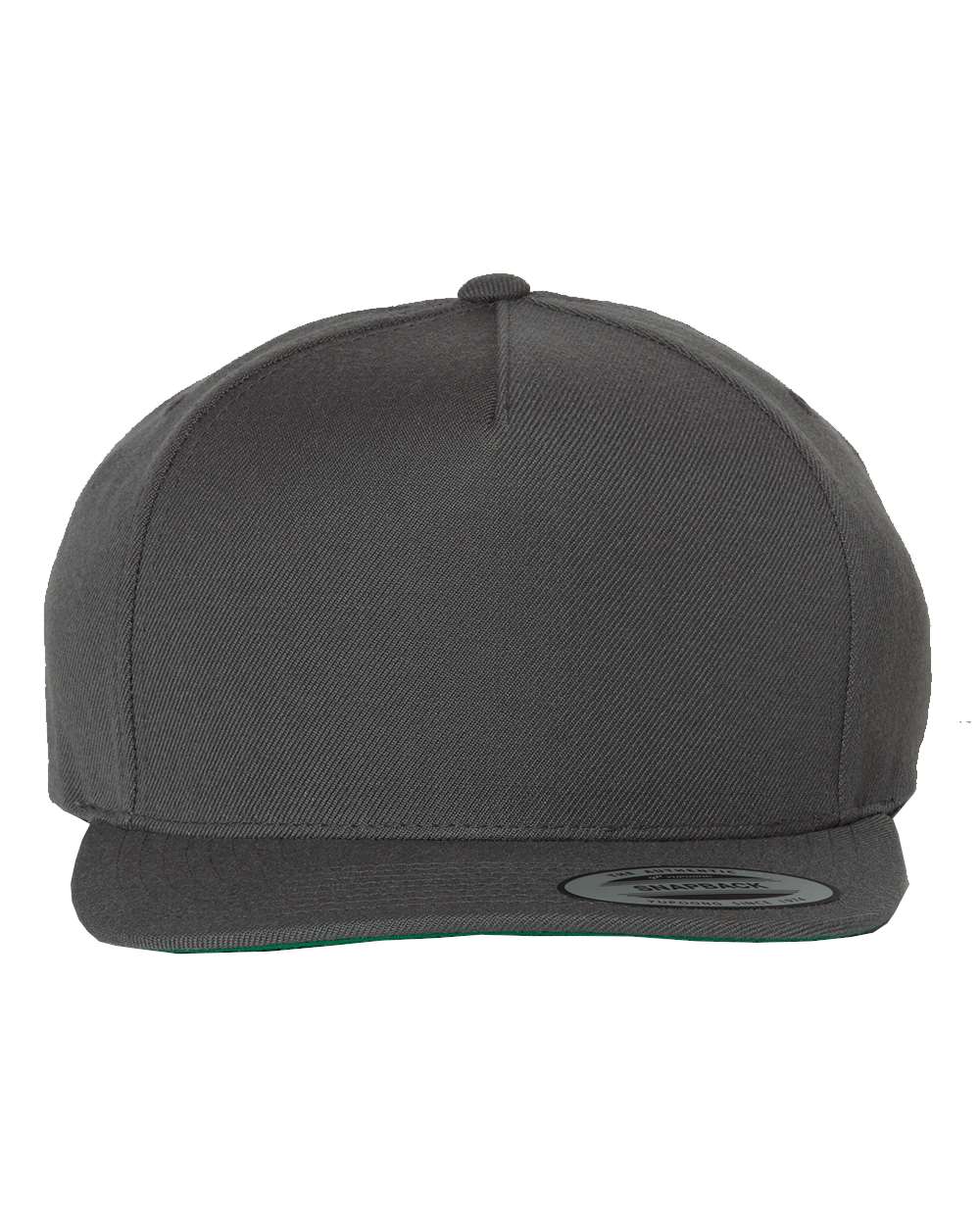 YP Classics Premium Five-Panel Snapback Cap - 5089M Dark Grey