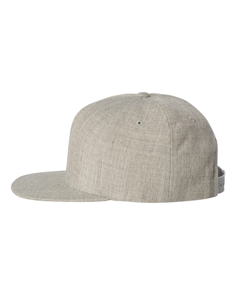 YP Classics Premium Five-Panel Snapback Cap - 5089M Heather Grey