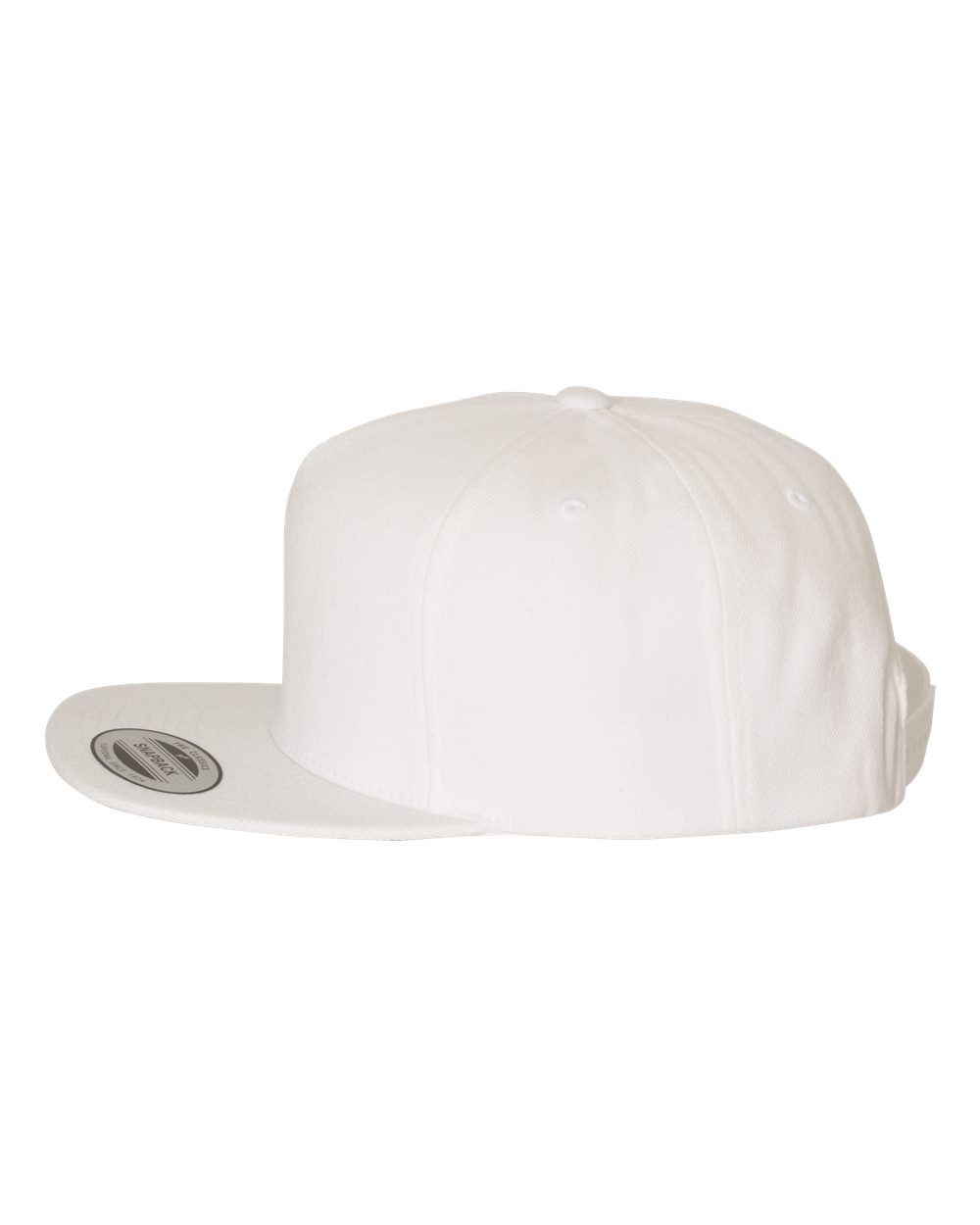 YP Classics Premium Five-Panel Snapback Cap - 5089M White