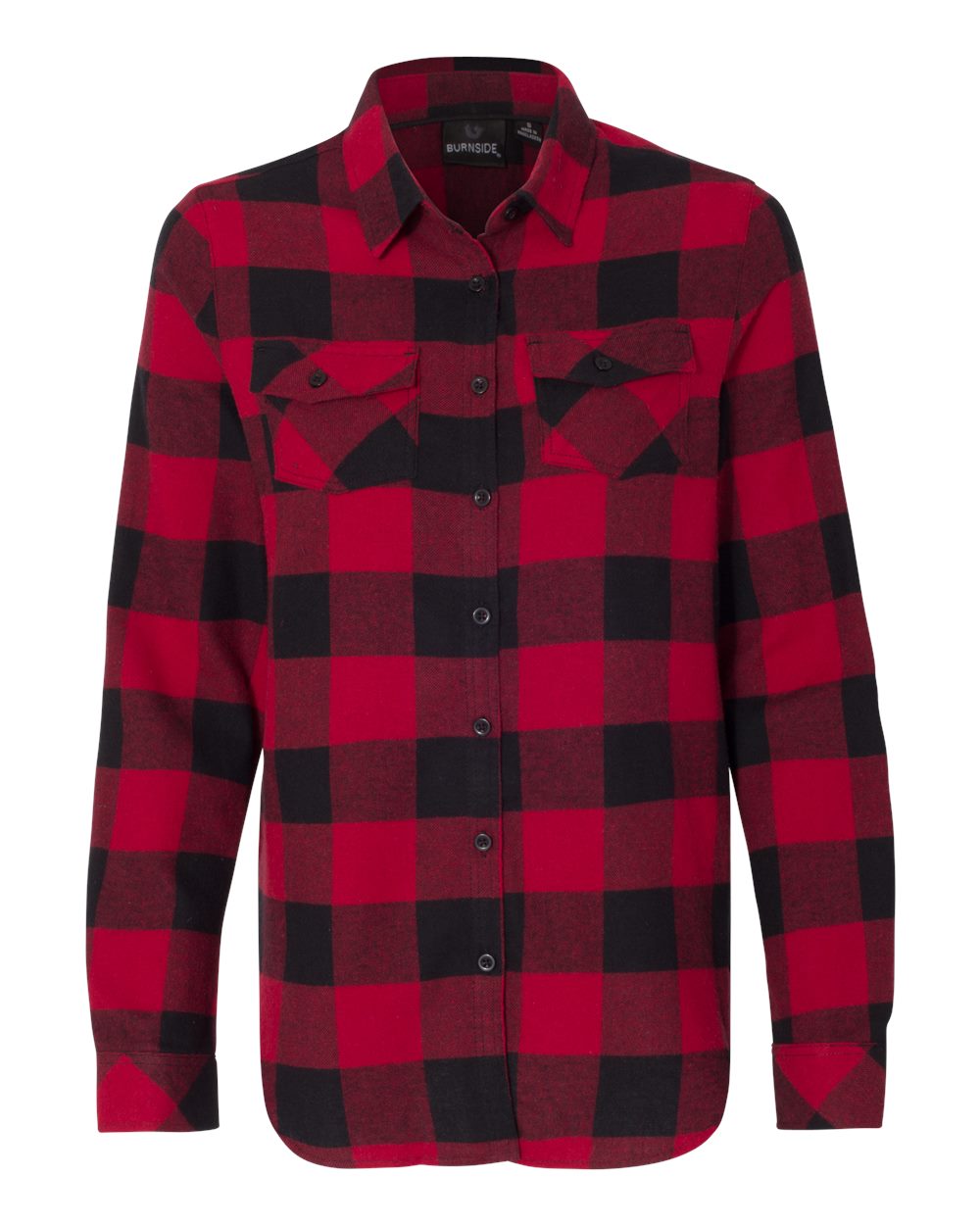 Burnside Women's Yarn-Dyed Flannel Shirt - 5210 Red- Black Buffalo
