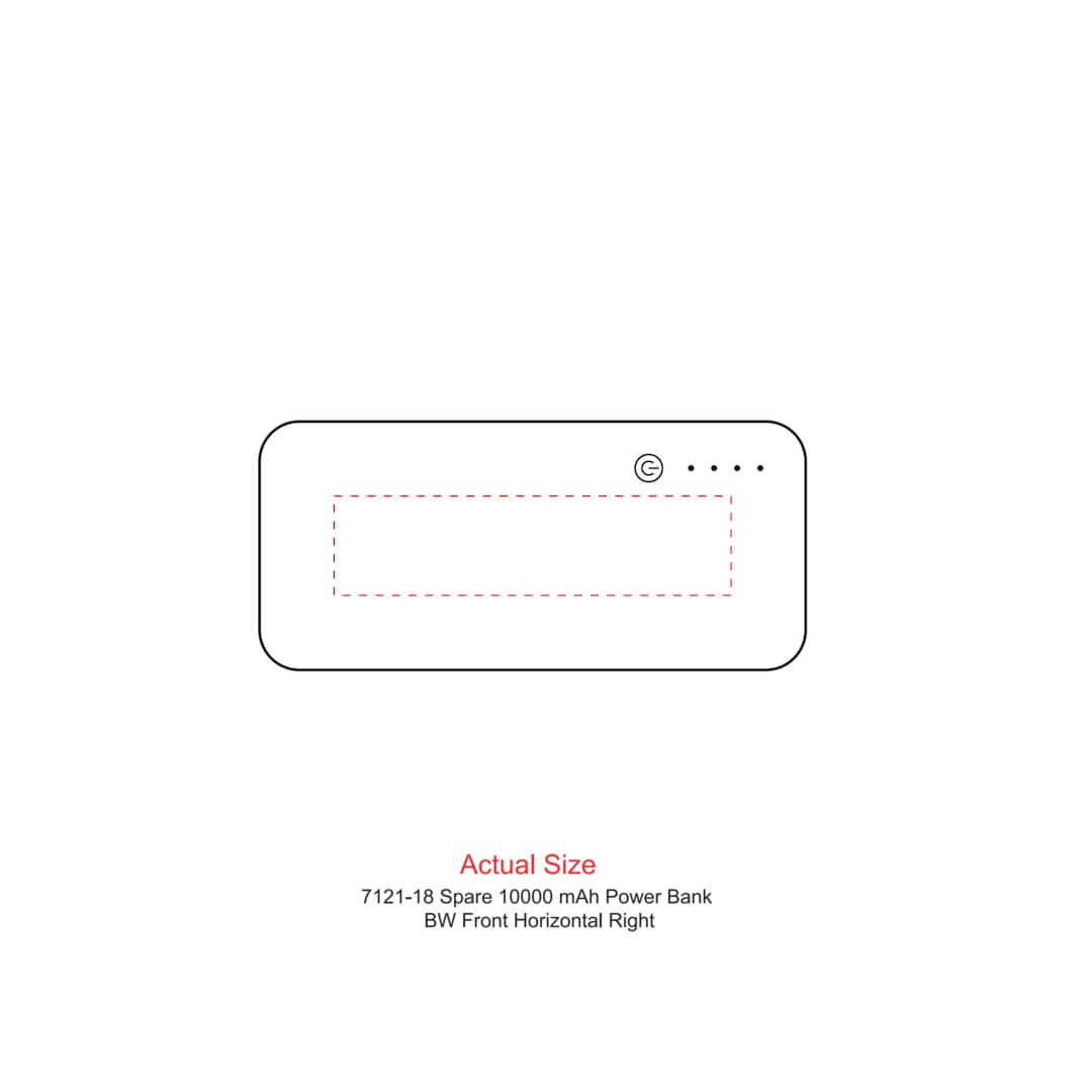 Spare 10000 mAh Power Bank - 7121-18 White