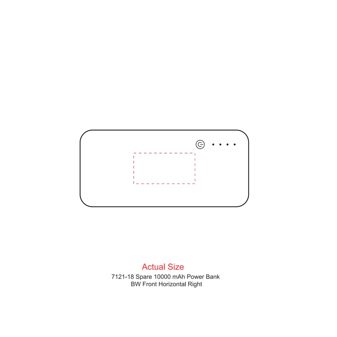 Spare 10000 mAh Power Bank - 7121-18 White