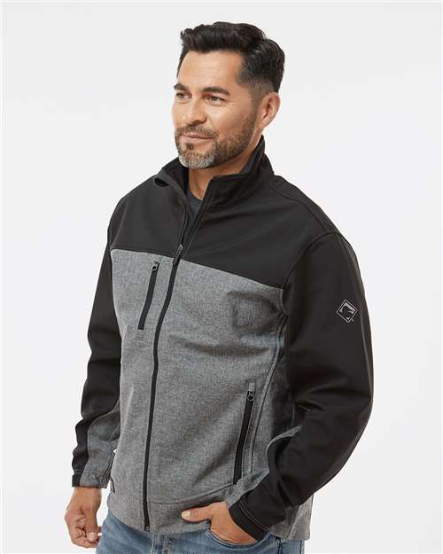 DRI DUCK Men's Motion Soft Shell Jacket - 5350 Black Heather- Black