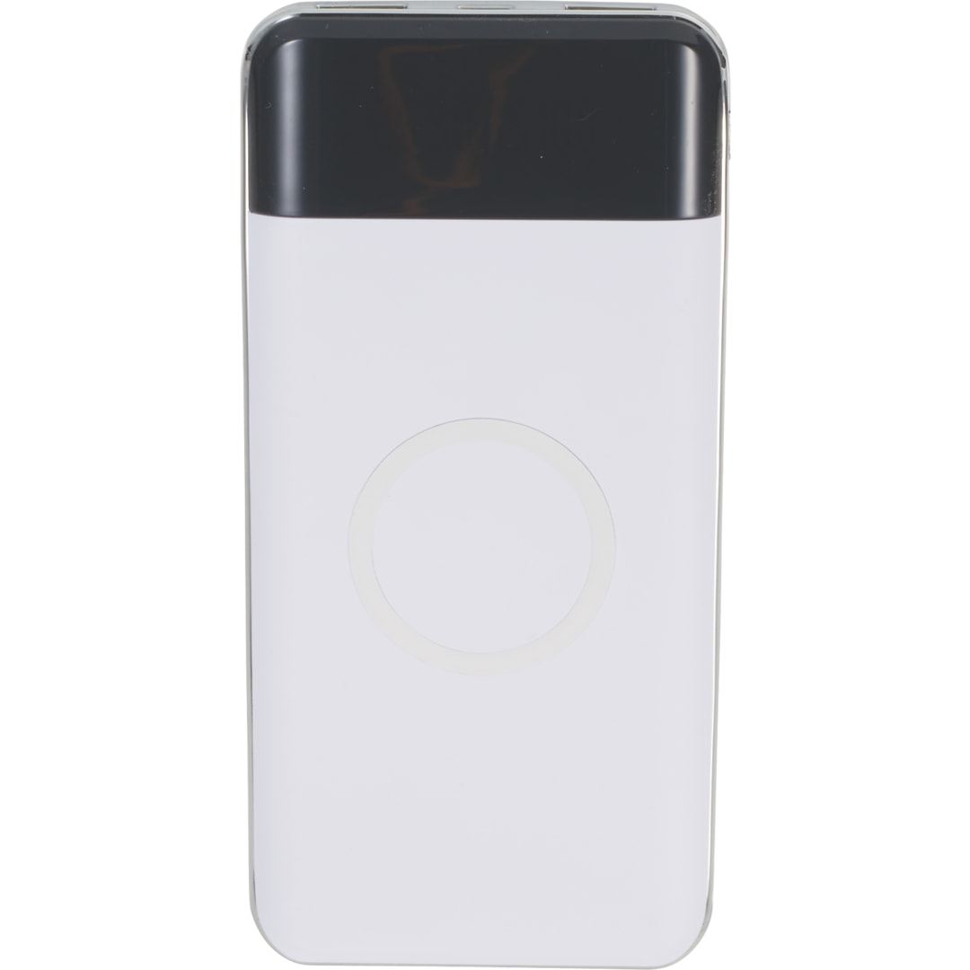 Constant 10000 mAh Wireless Power Bank w/Display - 7121-46 White