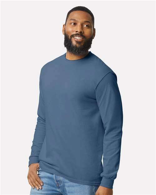 Gildan Unisex Heavy Cotton™ Long Sleeve T-Shirt - 5400 Indigo Blue