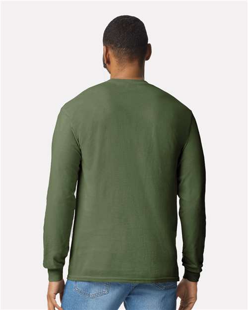 Gildan Unisex Heavy Cotton™ Long Sleeve T-Shirt - 5400 Military Green