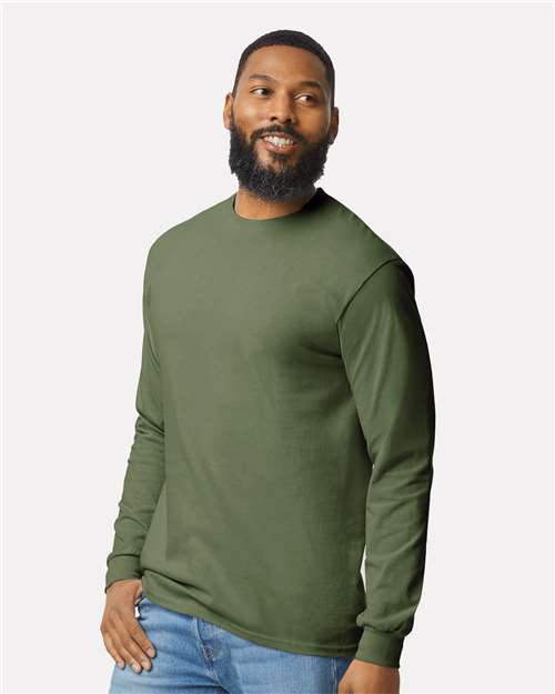Gildan Unisex Heavy Cotton™ Long Sleeve T-Shirt - 5400 Military Green