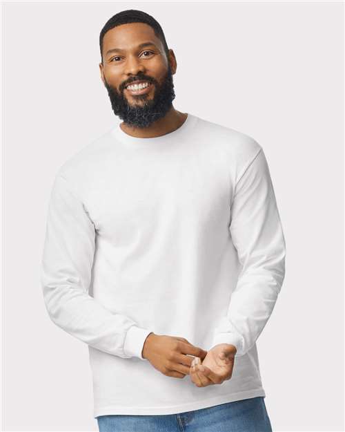 Gildan Unisex Heavy Cotton™ Long Sleeve T-Shirt - 5400 White