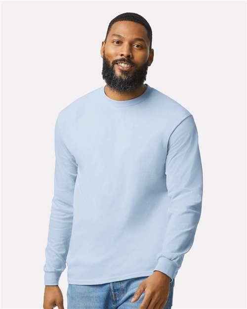 Gildan Unisex Heavy Cotton™ Long Sleeve T-Shirt - 5400 Light Blue
