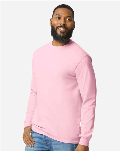 Gildan Unisex Heavy Cotton™ Long Sleeve T-Shirt - 5400 Light Pink