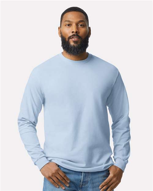 Gildan Unisex Heavy Cotton™ Long Sleeve T-Shirt - 5400 Light Blue