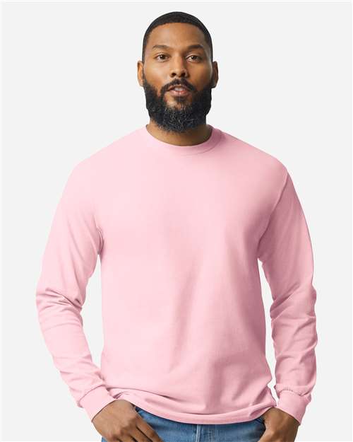 Gildan Unisex Heavy Cotton™ Long Sleeve T-Shirt - 5400 Light Pink