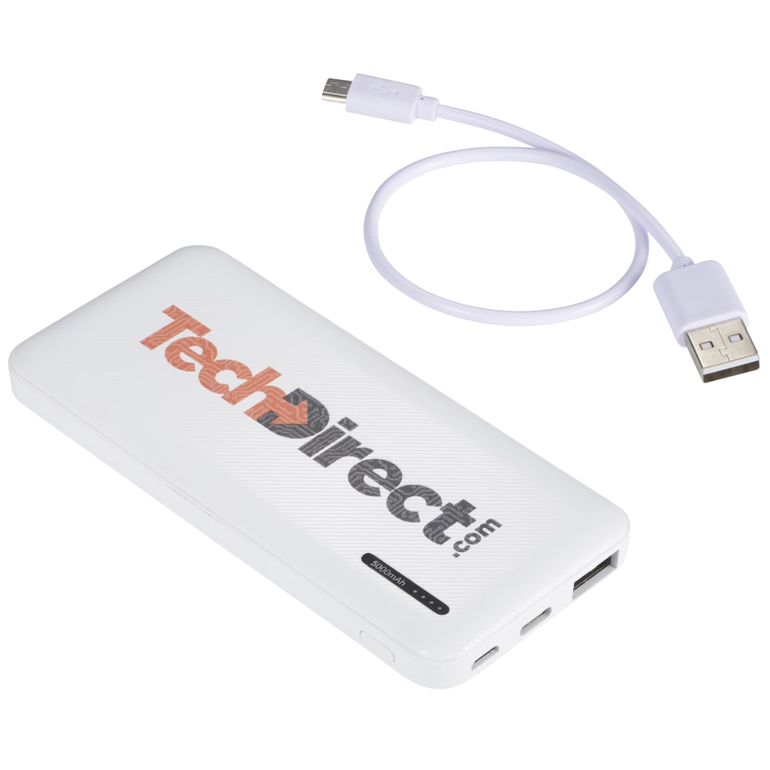 Zodiac High Density 5000 mAh Power Bank - 7121-72 White