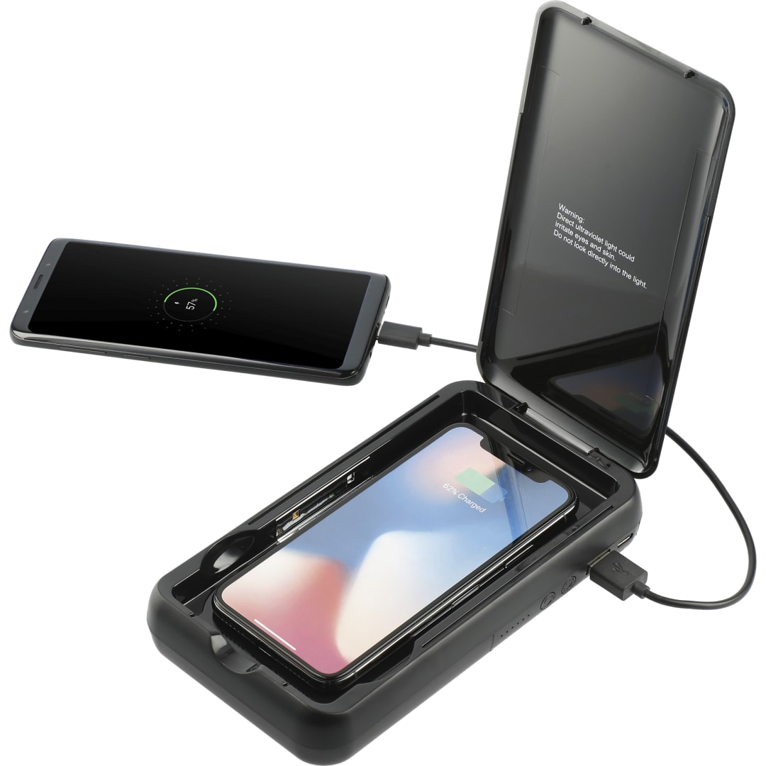 Pristine 10000 Wireless Power Bank w/ UV Sanitizer - 7121-78 Black