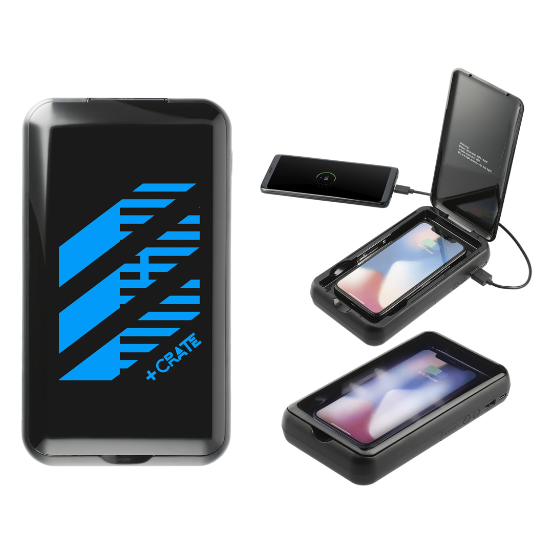 Pristine 10000 Wireless Power Bank w/ UV Sanitizer - 7121-78 Black