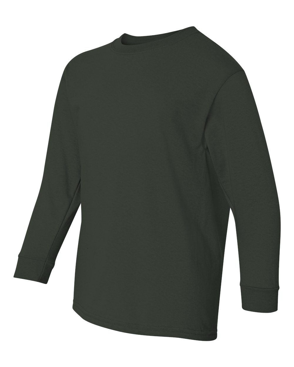 Gildan Youth Heavy Cotton™ Long Sleeve T-Shirt - 5400B Forest Green