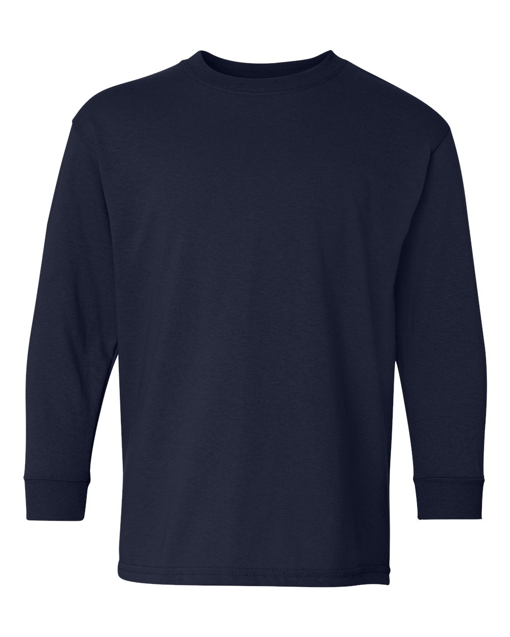Gildan Youth Heavy Cotton™ Long Sleeve T-Shirt - 5400B Navy