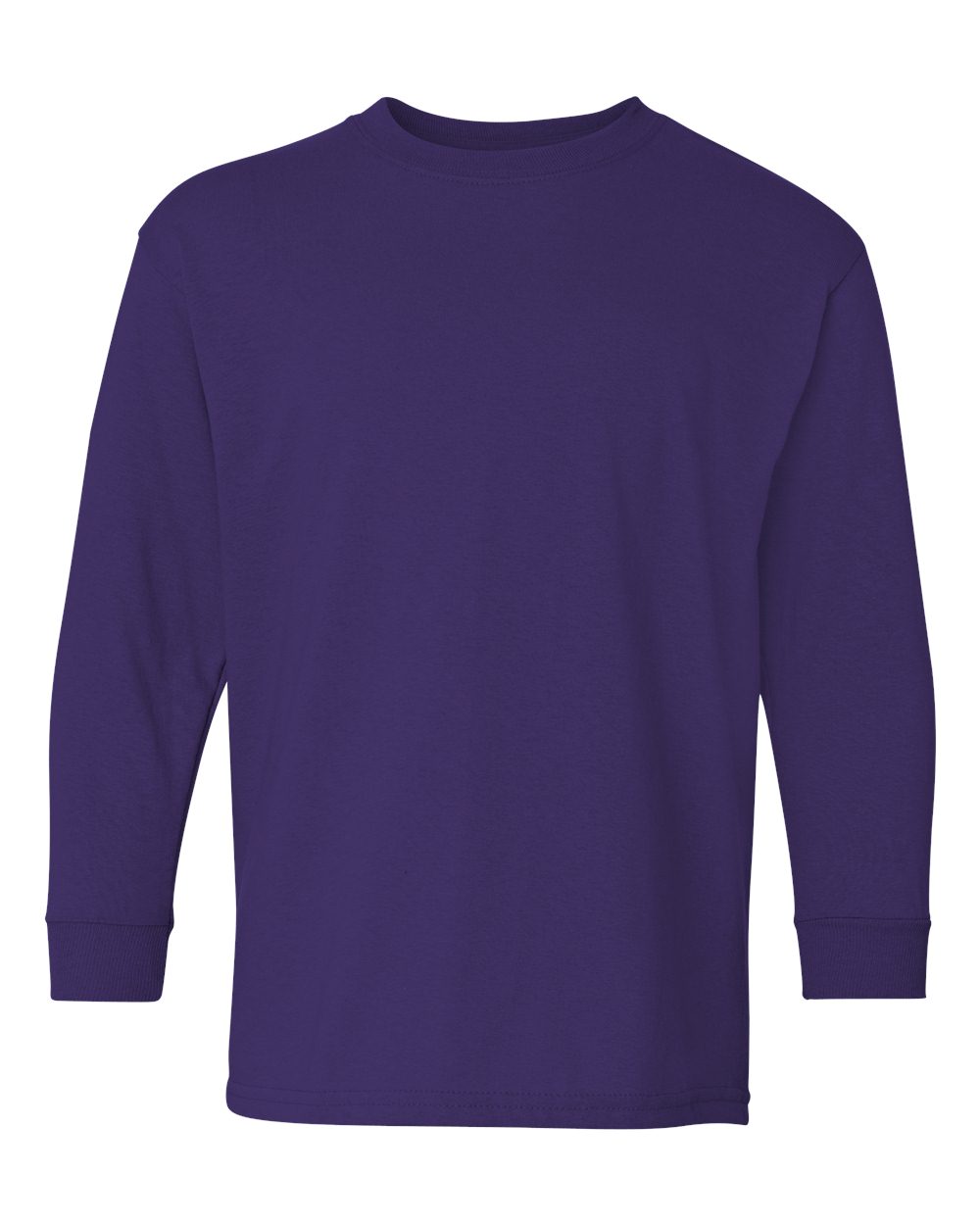 Gildan Youth Heavy Cotton™ Long Sleeve T-Shirt - 5400B Purple