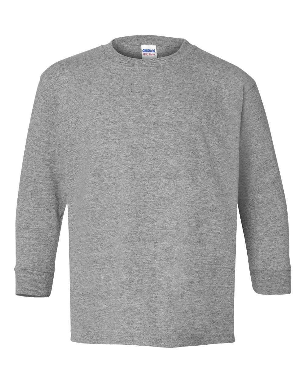 Gildan Youth Heavy Cotton™ Long Sleeve T-Shirt - 5400B Sport Grey