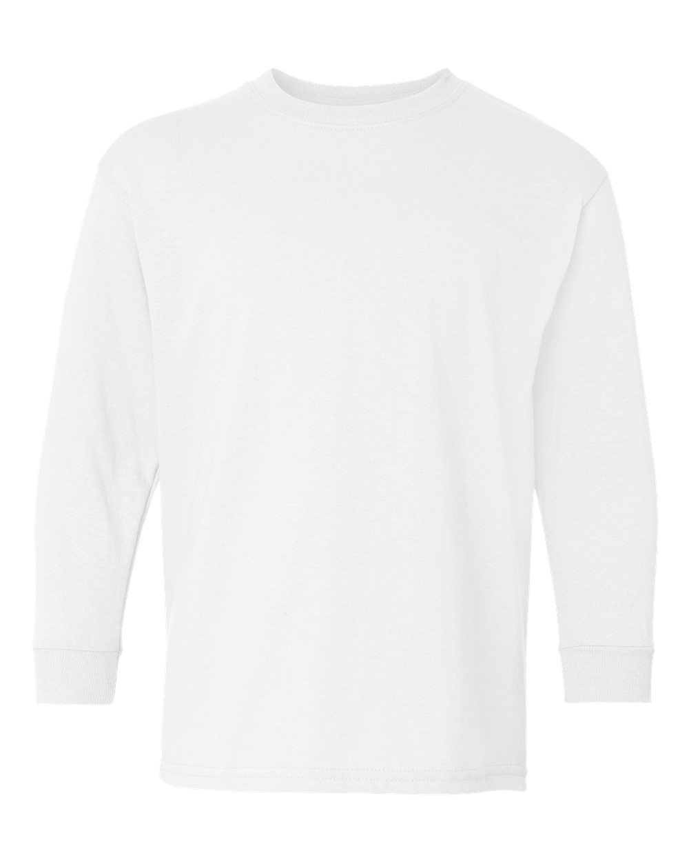 Gildan Youth Heavy Cotton™ Long Sleeve T-Shirt - 5400B White