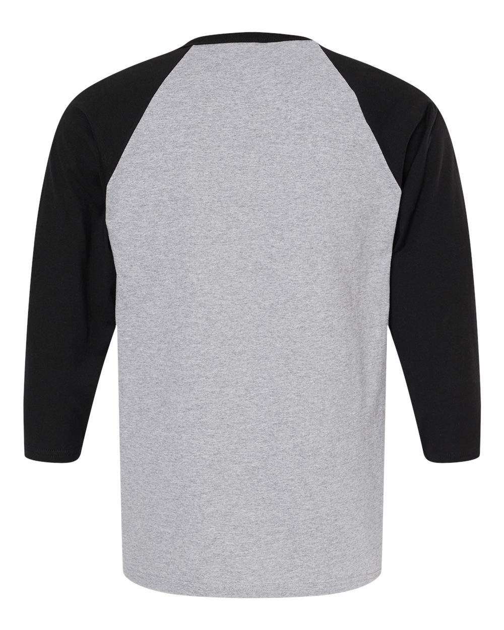 M&O Raglan Three-Quarter Sleeve Baseball T-Shirt - 5540 Sport Grey- Black