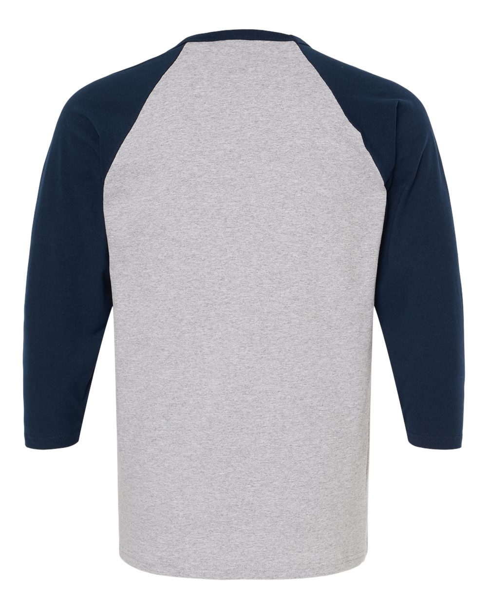 M&O Raglan Three-Quarter Sleeve Baseball T-Shirt - 5540 Sport Grey- Navy
