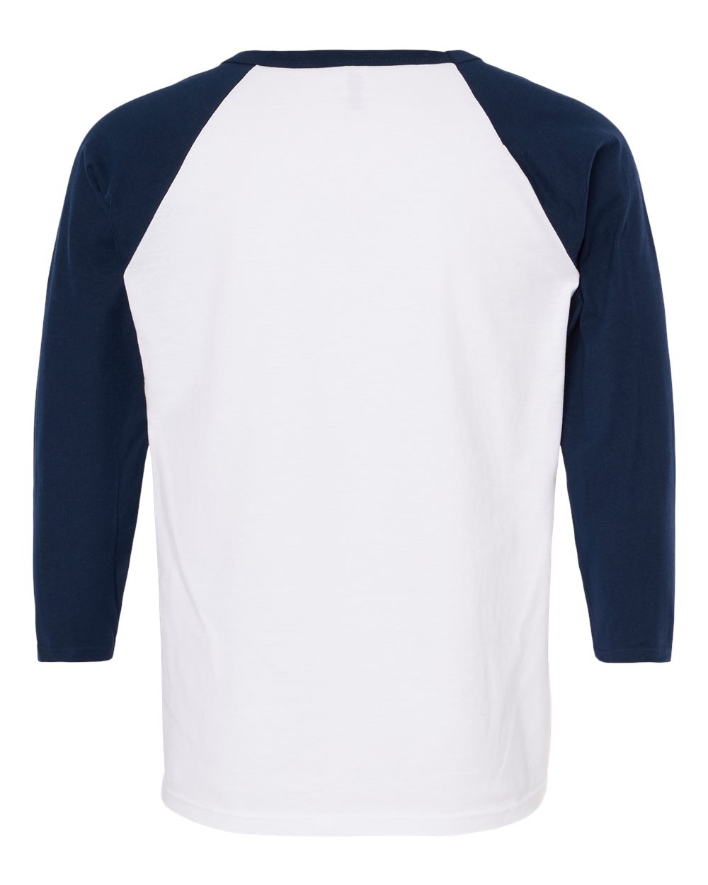 M&O Raglan Three-Quarter Sleeve Baseball T-Shirt - 5540 White- Navy