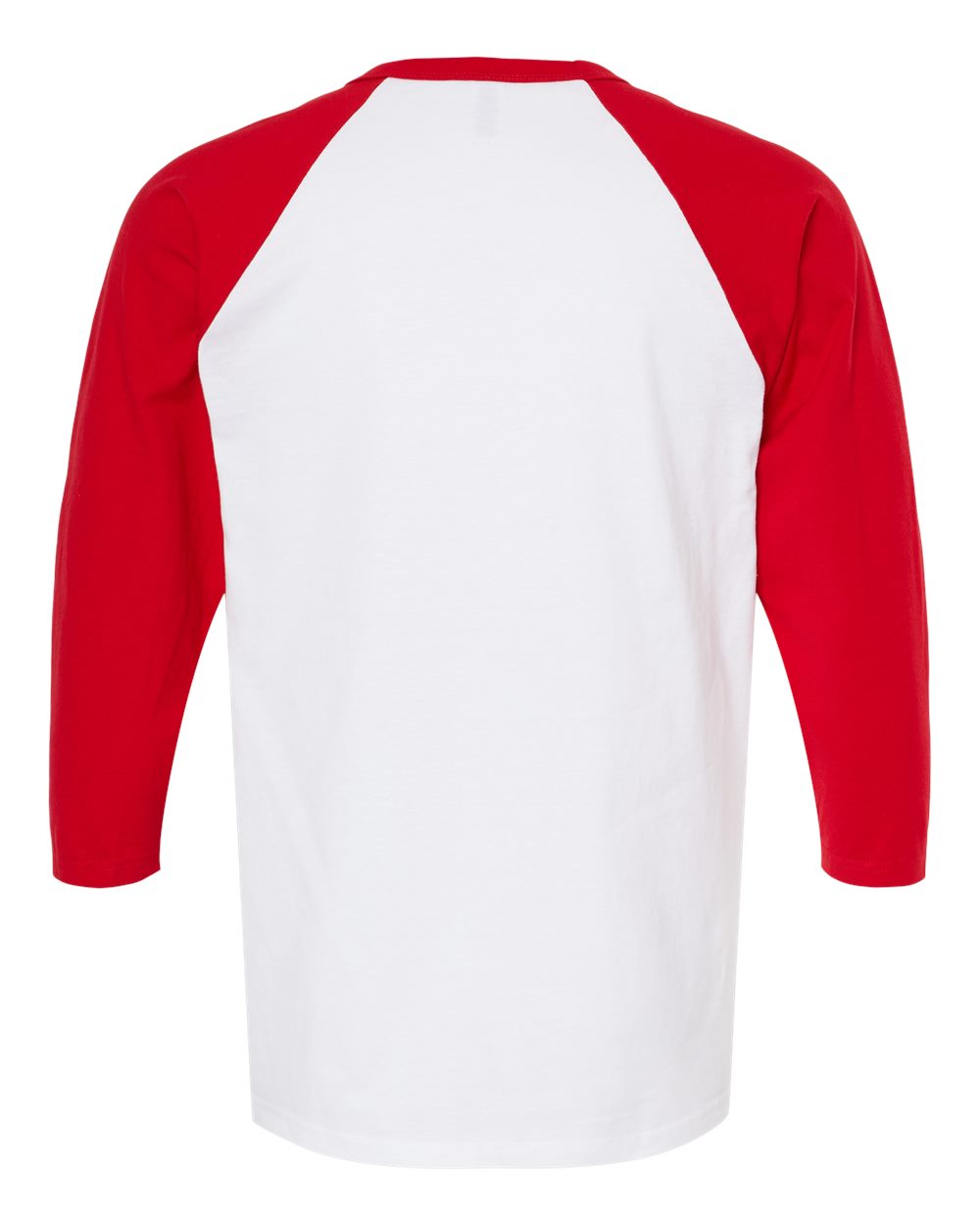 M&O Raglan Three-Quarter Sleeve Baseball T-Shirt - 5540 White- Red