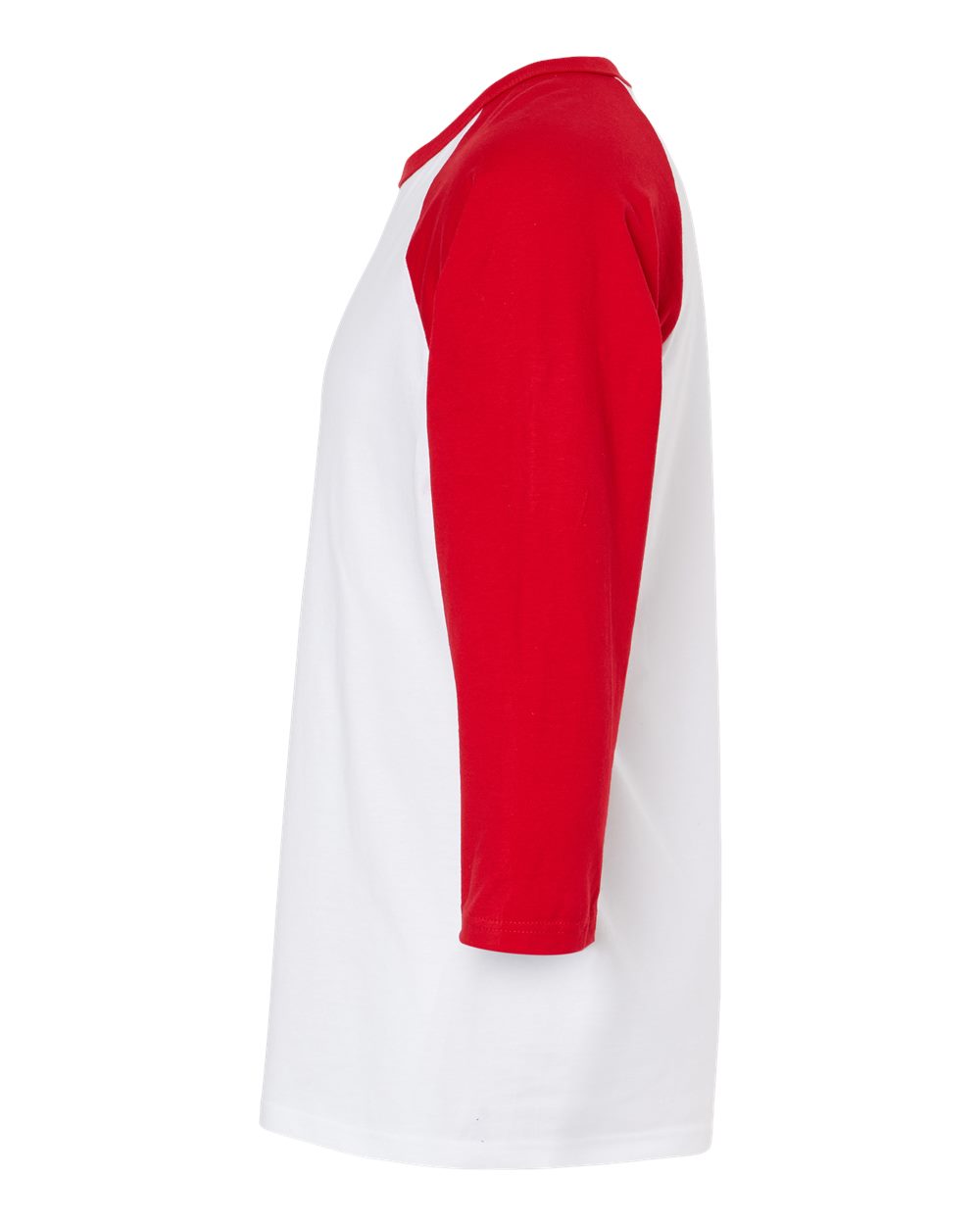 M&O Raglan Three-Quarter Sleeve Baseball T-Shirt - 5540 White- Red