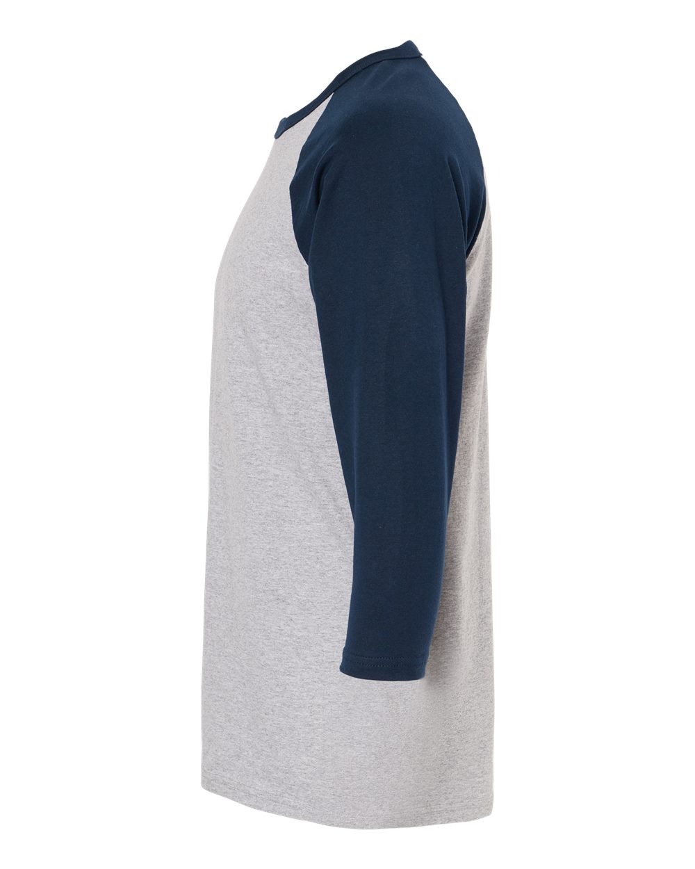 M&O Raglan Three-Quarter Sleeve Baseball T-Shirt - 5540 Sport Grey- Navy