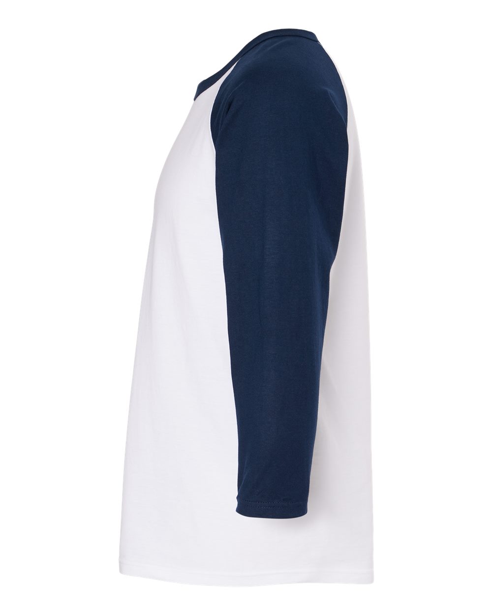 M&O Raglan Three-Quarter Sleeve Baseball T-Shirt - 5540 White- Navy