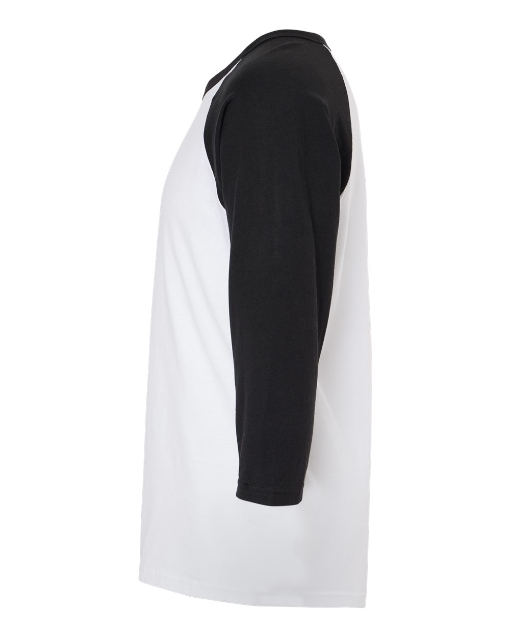 M&O Raglan Three-Quarter Sleeve Baseball T-Shirt - 5540 White- Black