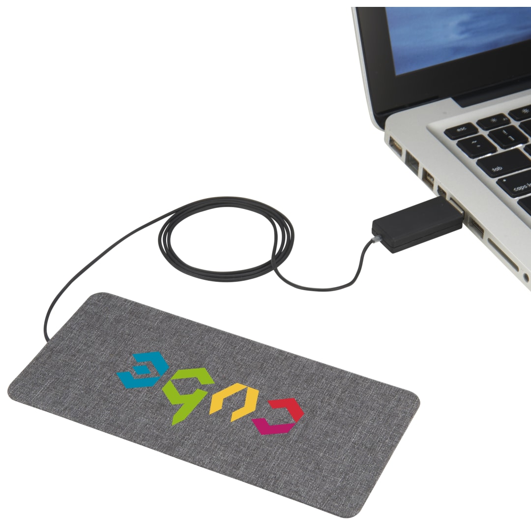 Ultra Thin Fabric Wireless Charging Pad - 7141-83 Gray