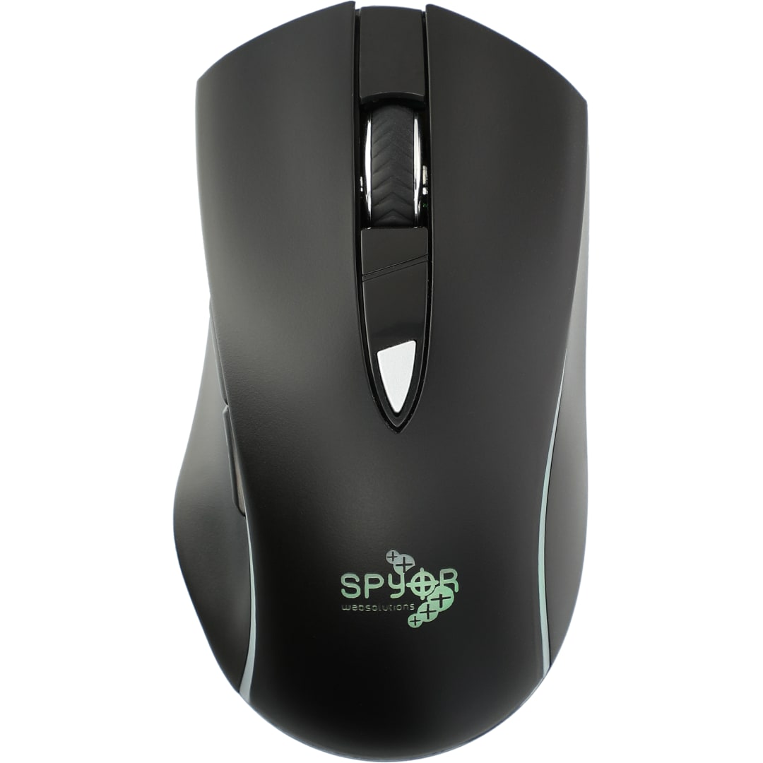 Light Up Logo Wireless Optical Mouse - 7142-24 Black